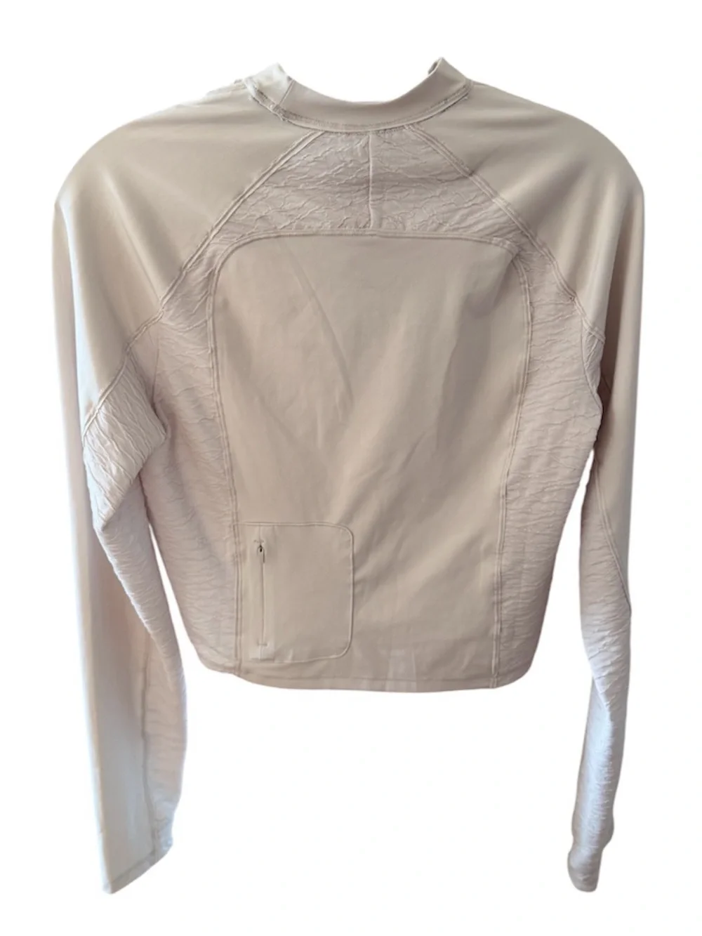 Nike Trail Dri-FIT Long-Sleeve Crop Running Top Light Beige Sz M EUC